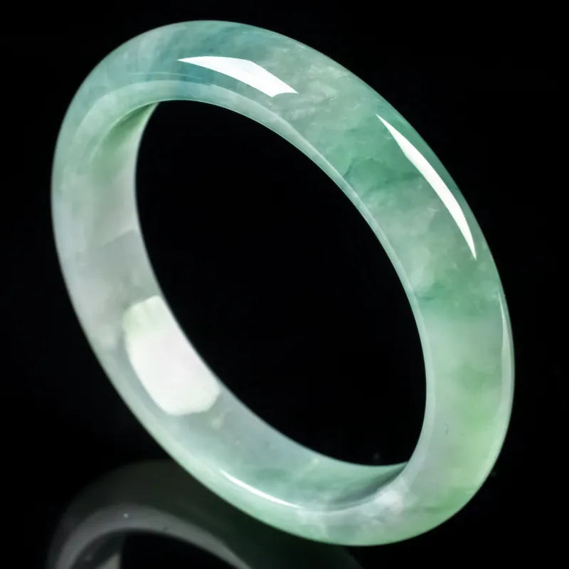 PUPAN Ice Glutinous Jadeite Bangles Women's-4