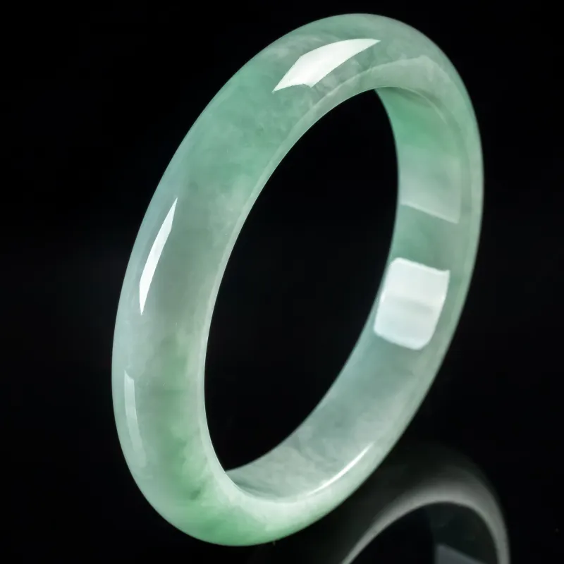 PUPAN Ice Glutinous Jadeite Bangles Women's-1