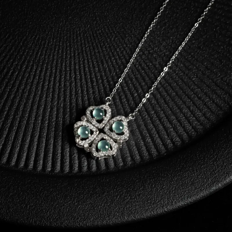 PUPAN Ice Glutinous Jadeite Necklaces Women's-4