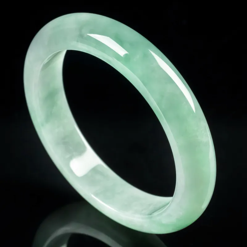 PUPAN Glutinous Jade Jadeite Bangles Women's-4