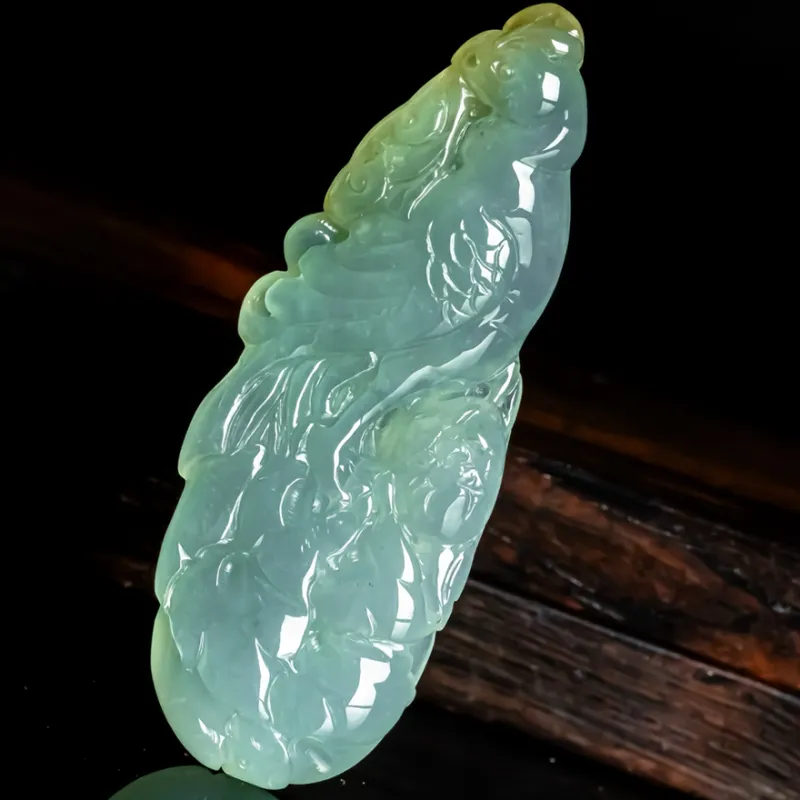 PUPAN Ice Glutinous Jadeite Pendants Unisex-2