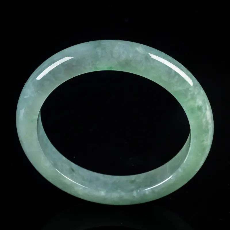 PUPAN Ice Glutinous Jadeite Bangles Women's-3