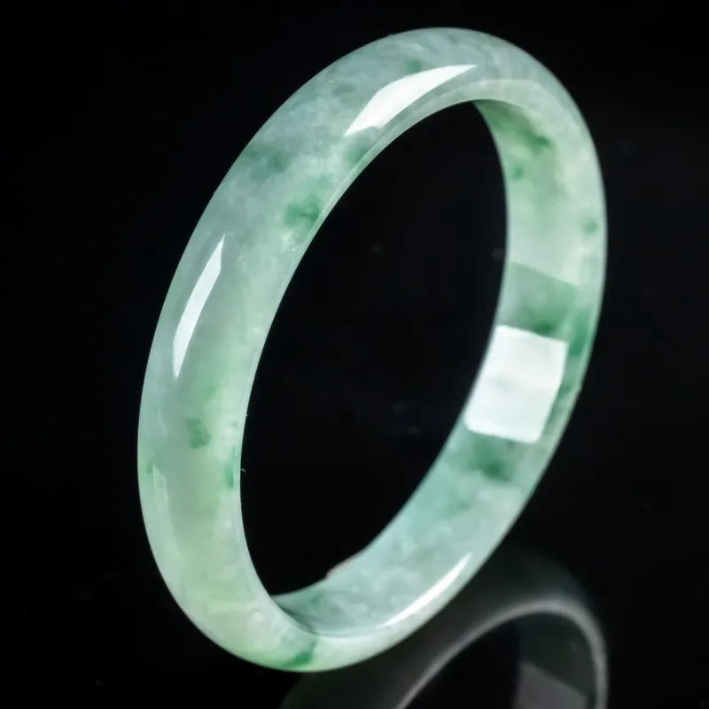 PUPAN Ice Glutinous Jadeite Bangles Women's-1