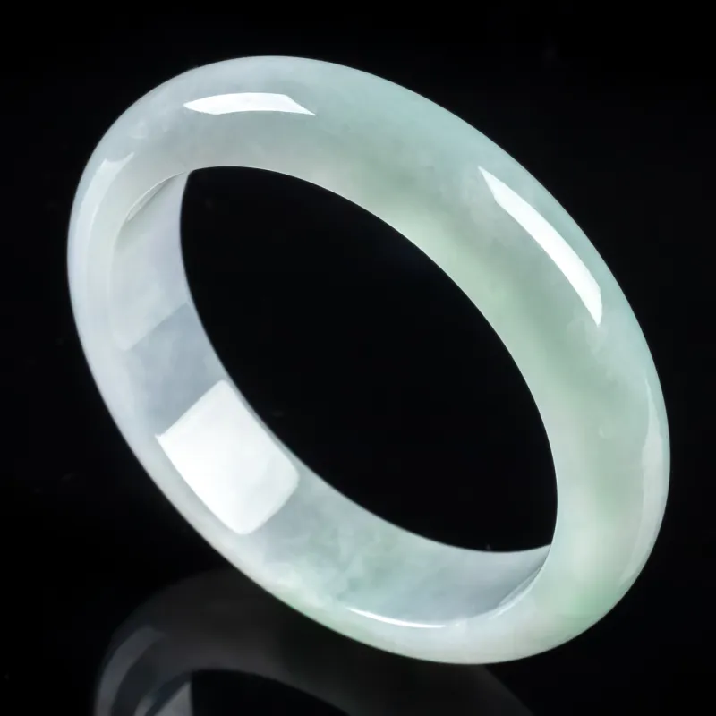 PUPAN Ice Glutinous Jadeite Bangles Women's-3