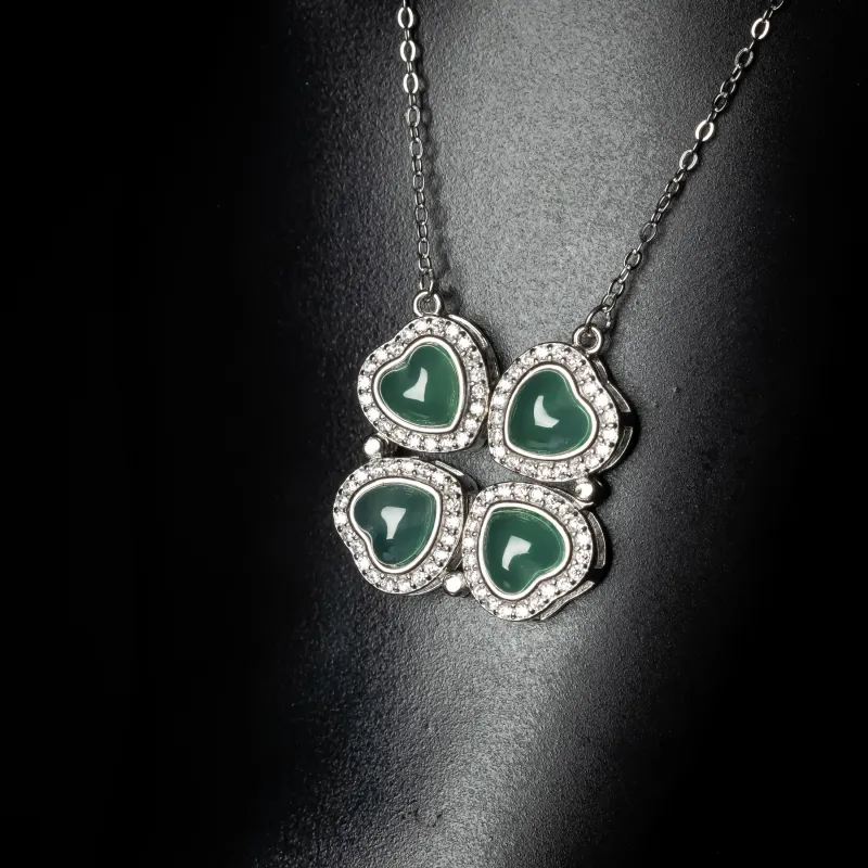 PUPAN Ice Type New Chinese Style Jadeite Necklace With Unique Design Women's-2