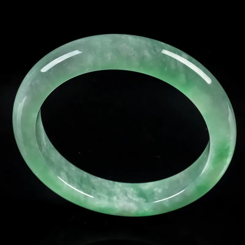 PUPAN Ice Glutinous Jadeite Bangles Women's-3