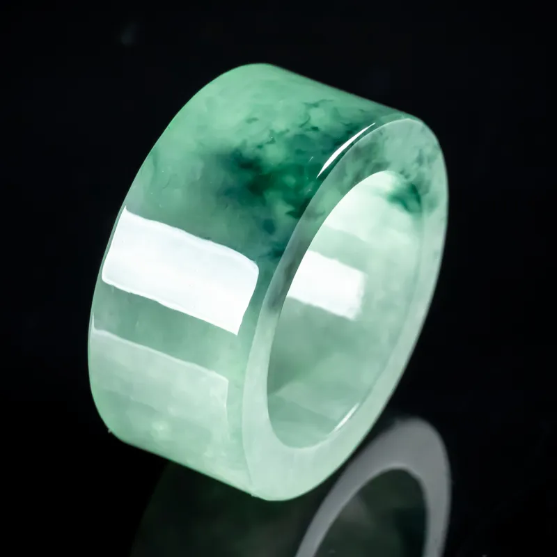 PUPAN Glutinous Jade Jadeite Rings Men's-1