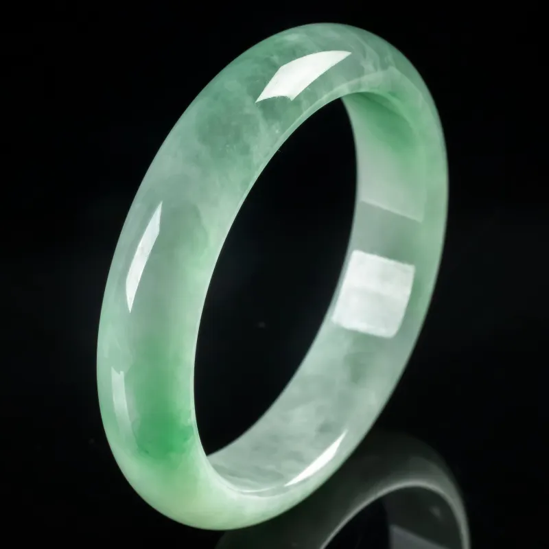 PUPAN Ice Glutinous Jadeite Bangles Women's-2