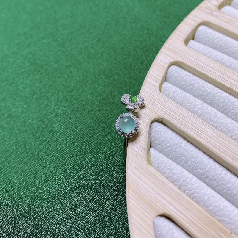 PUPAN Ice Type Jadeite Rings Women's-3