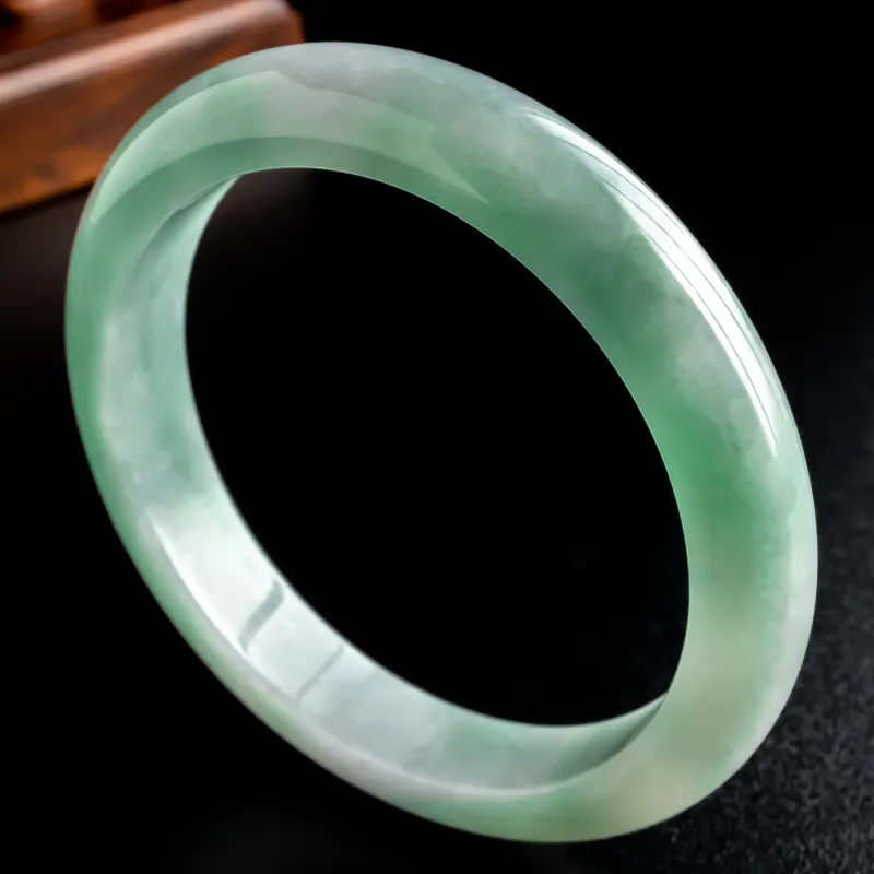 PUPAN Glutinous Jade Jadeite Bangles Women's-3