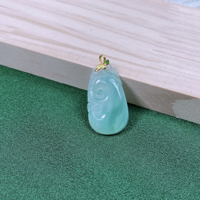 PUPAN Ice Glutinous Jadeite Pendants Women's-5