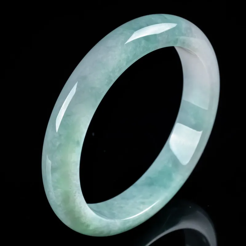 PUPAN Ice Glutinous Jadeite Bangles Women's-2