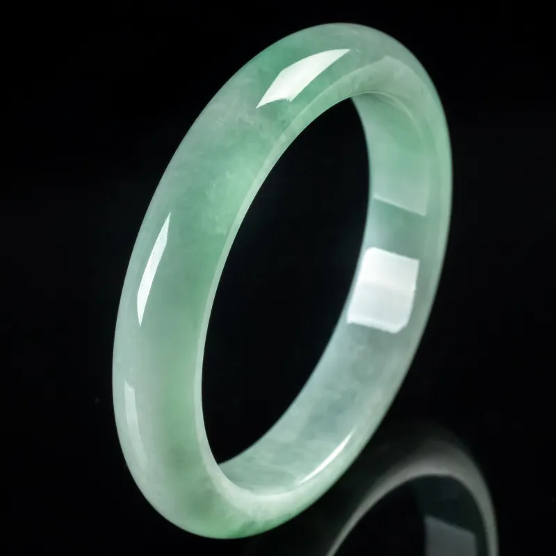 PUPAN Ice Glutinous Jadeite Bangles Women's-4