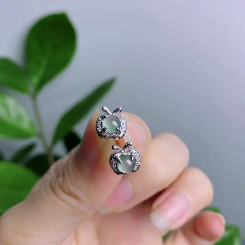 PUPAN Ice Glutinous Stud Earrings Women's-3