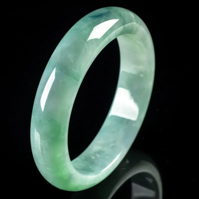 PUPAN Ice Glutinous Jadeite Bangles Women's-2