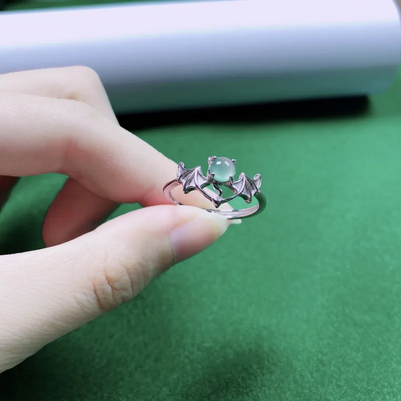 PUPAN Ice Glutinous Jadeite Rings Women's-2
