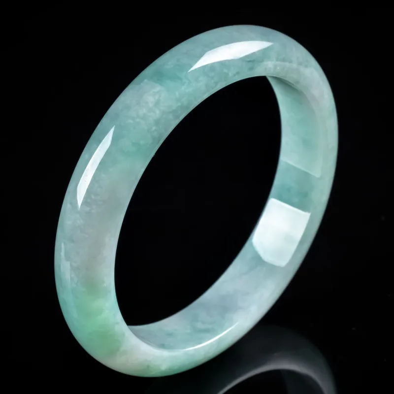 PUPAN Ice Glutinous Jadeite Bangles Women's-4