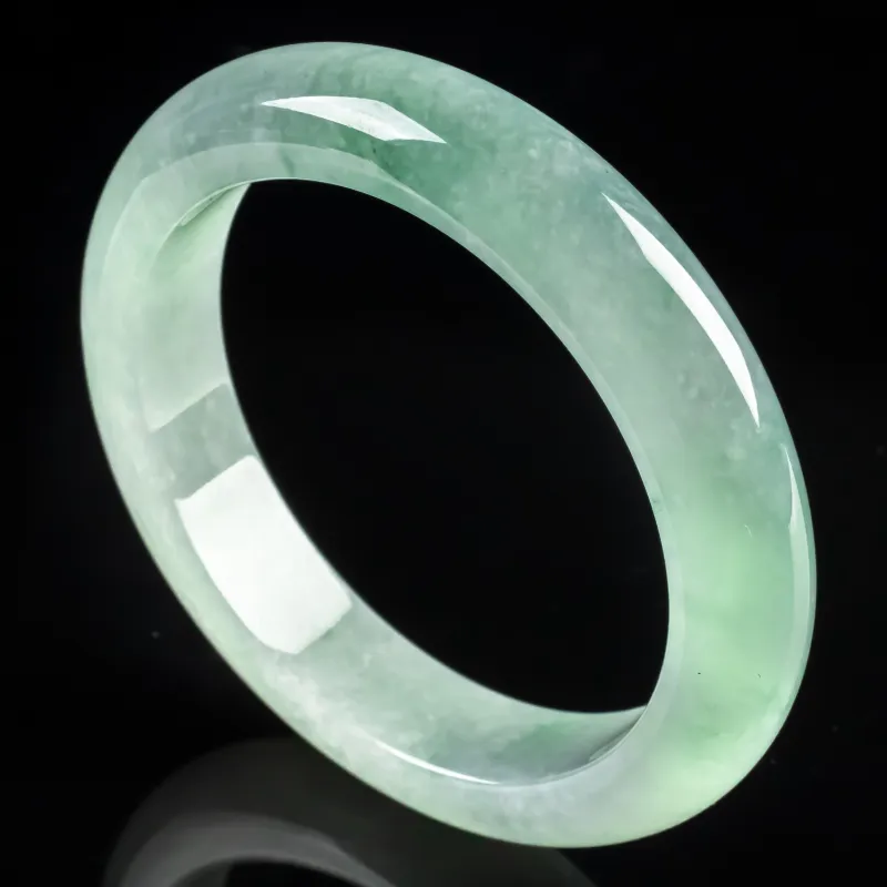 PUPAN Ice Glutinous Jadeite Bangles Women's-1