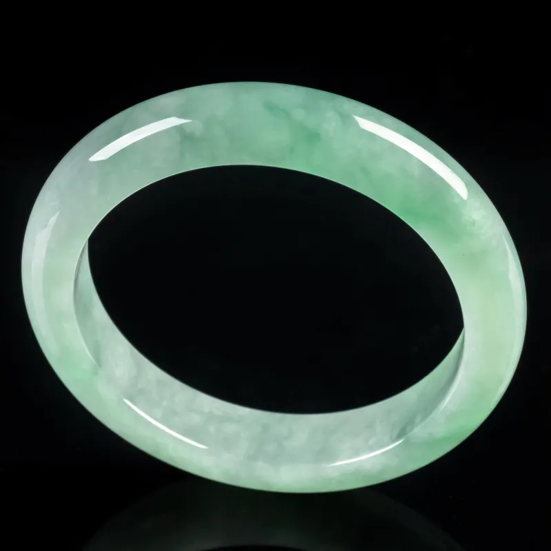 PUPAN Glutinous Jade Jadeite Bangles Women's-3