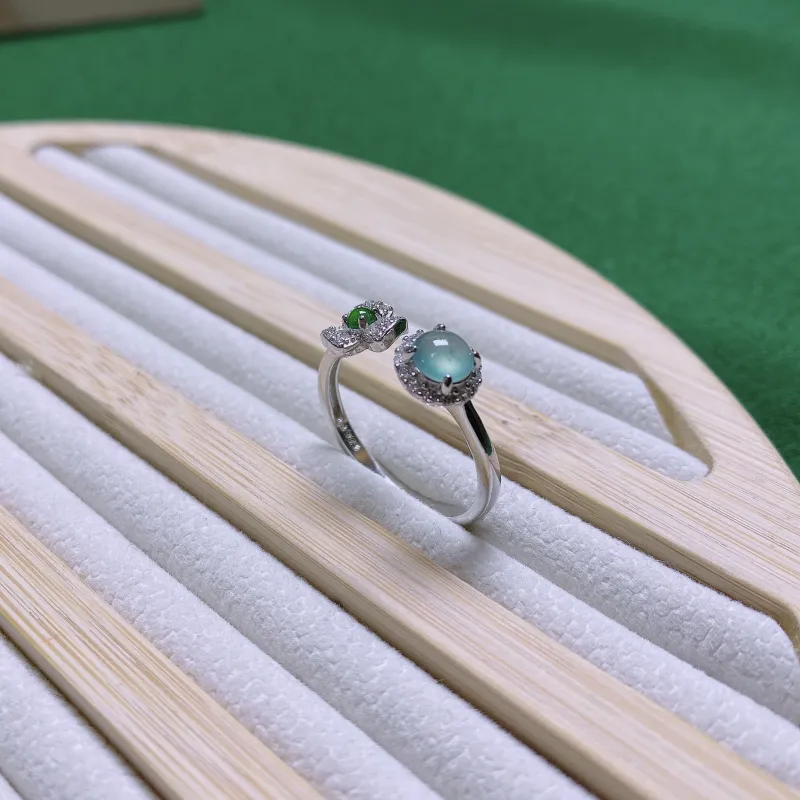 PUPAN Ice Type Jadeite Rings Women's-2