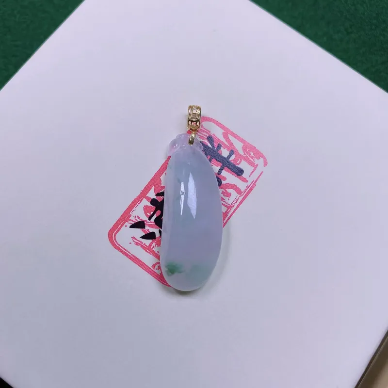 PUPAN Ice Glutinous Jadeite Pendants Women's-1