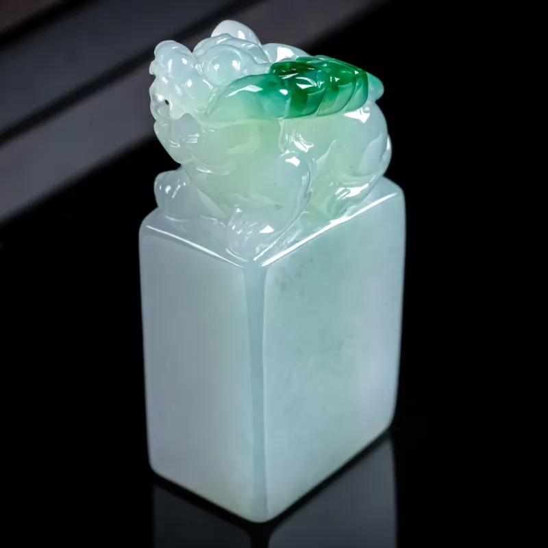 PUPAN Ice Glutinous Jadeite Seals Unisex-2
