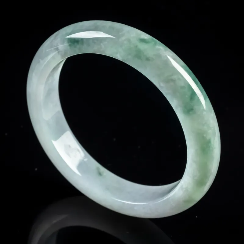 PUPAN Ice Glutinous Jadeite Bangles Women's-4