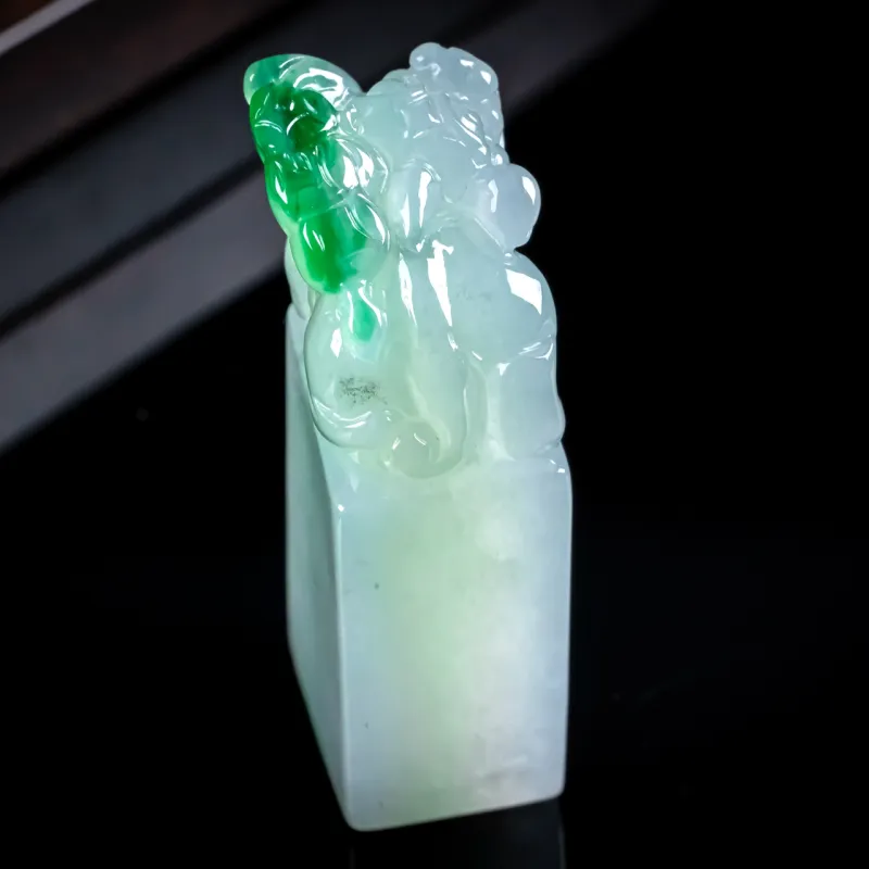 PUPAN Ice Glutinous Jadeite Seals Unisex-4