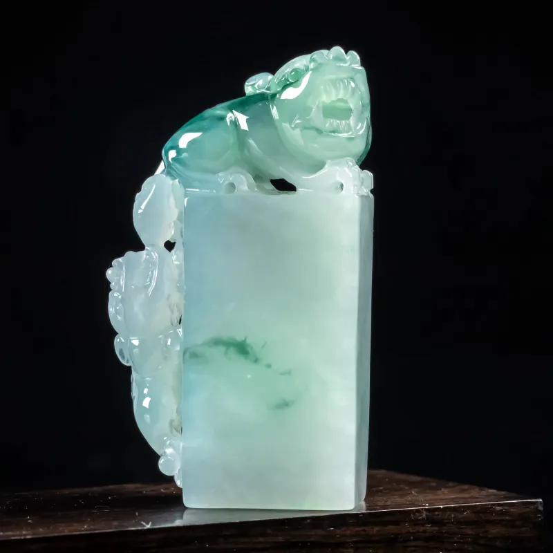 PUPAN Ice Glutinous Jadeite Seals Unisex-3