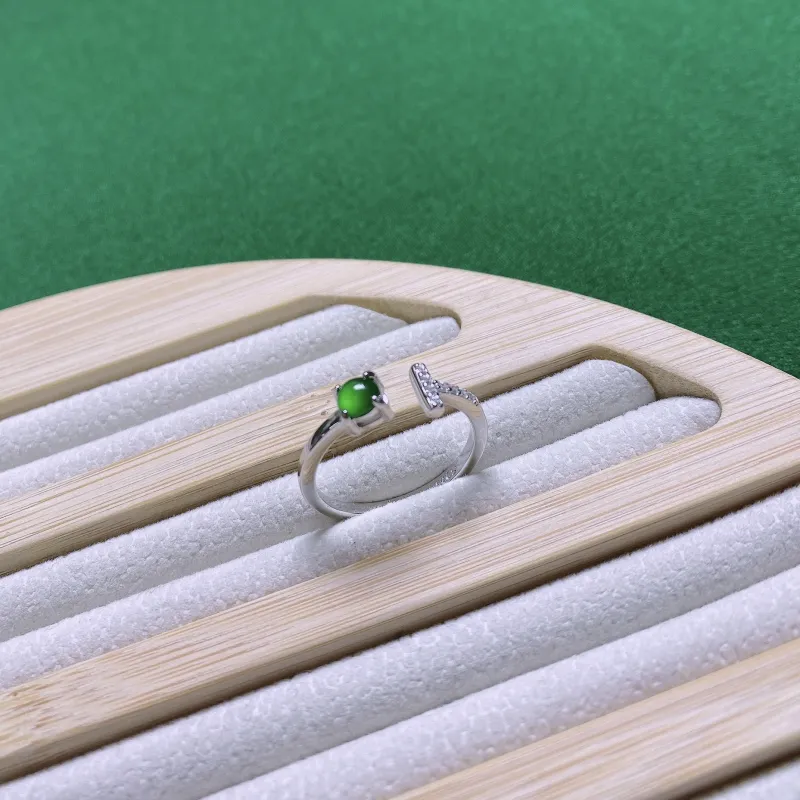 PUPAN Ice Glutinous Jadeite Rings Women's-2