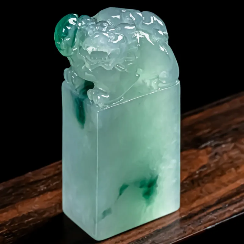PUPAN Ice Glutinous Jadeite Seals Unisex-1