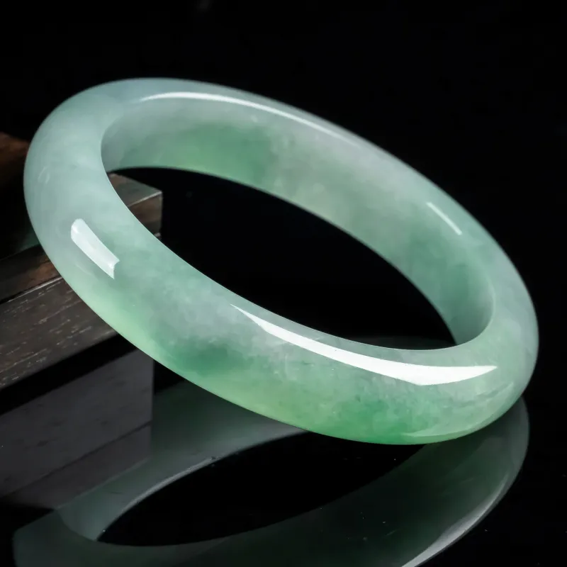 PUPAN Glutinous Jade Jadeite Bangles Women's-5