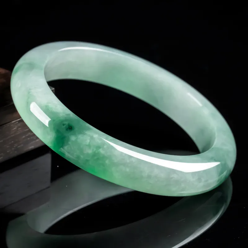 PUPAN Ice Glutinous Jadeite Bangles Women's-5