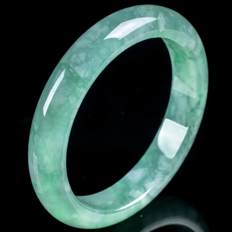 PUPAN Ice Glutinous Jadeite Bangles Women's-4