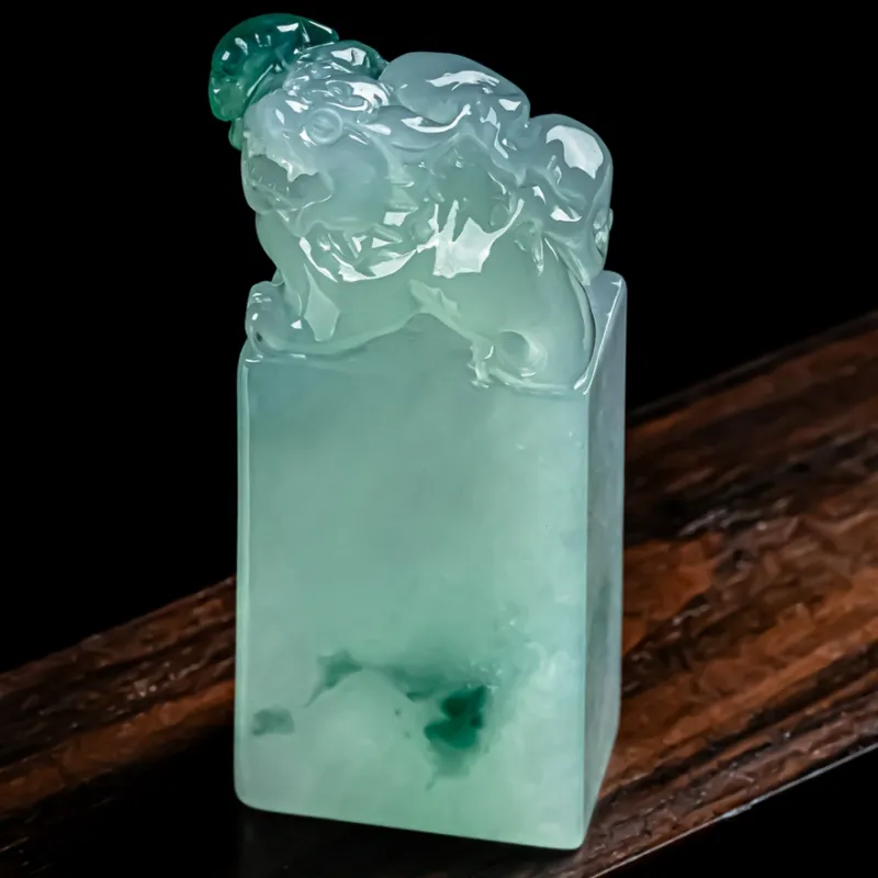 PUPAN Ice Glutinous Jadeite Seals Unisex-4