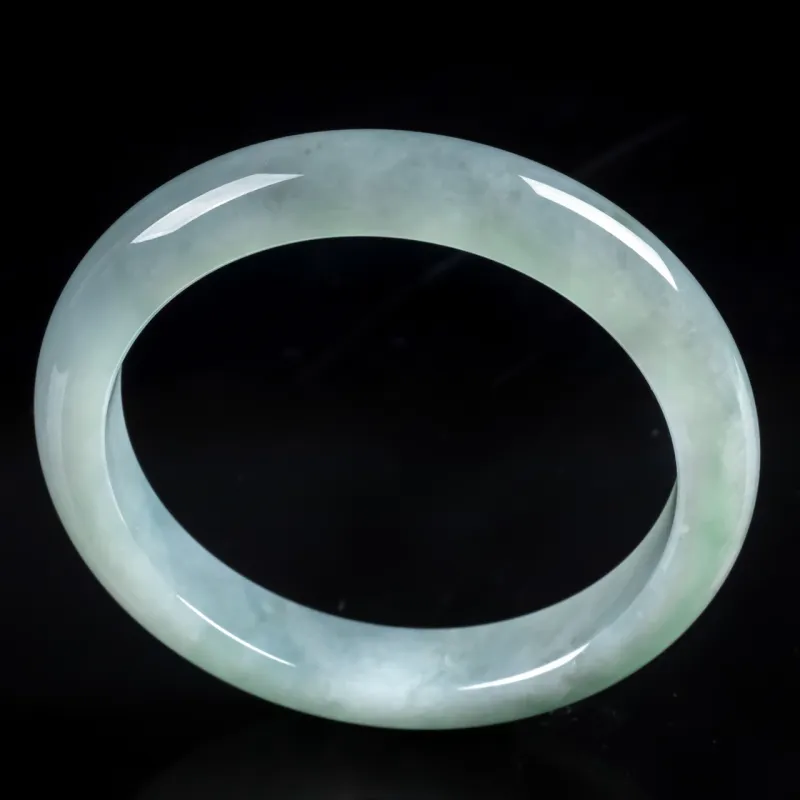 PUPAN Glutinous Jade Jadeite Bangles Women's-3