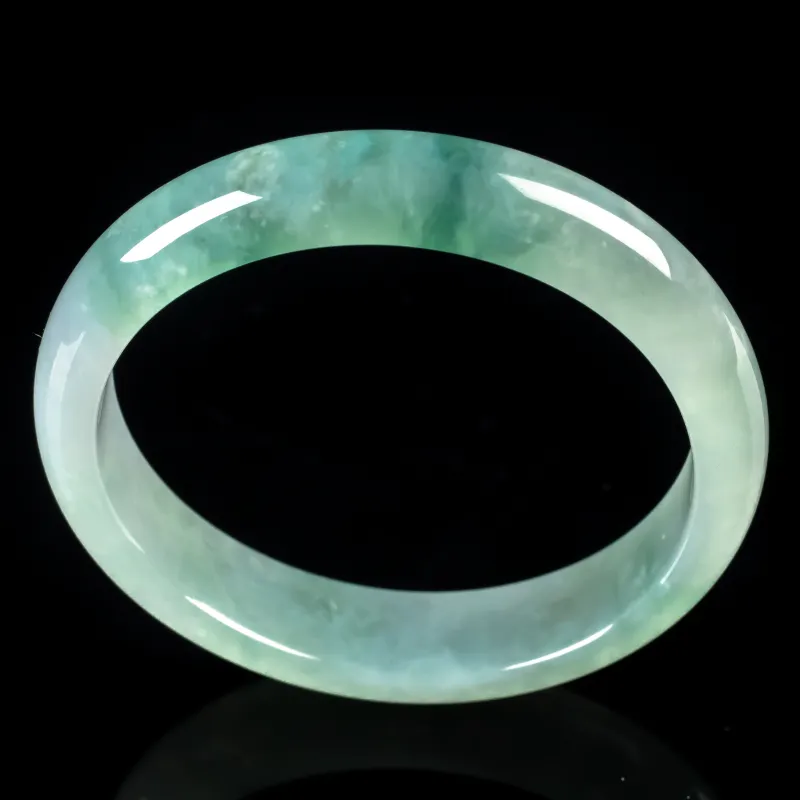 PUPAN Ice Glutinous Jadeite Bangles Women's-3