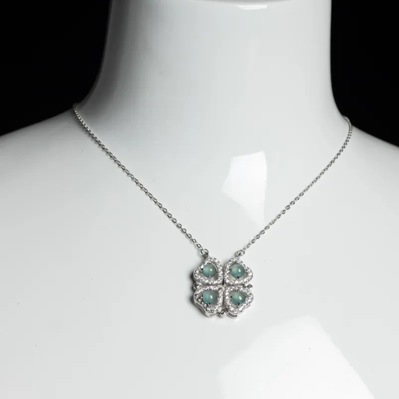 PUPAN Ice Glutinous Jadeite Necklaces Women's-5