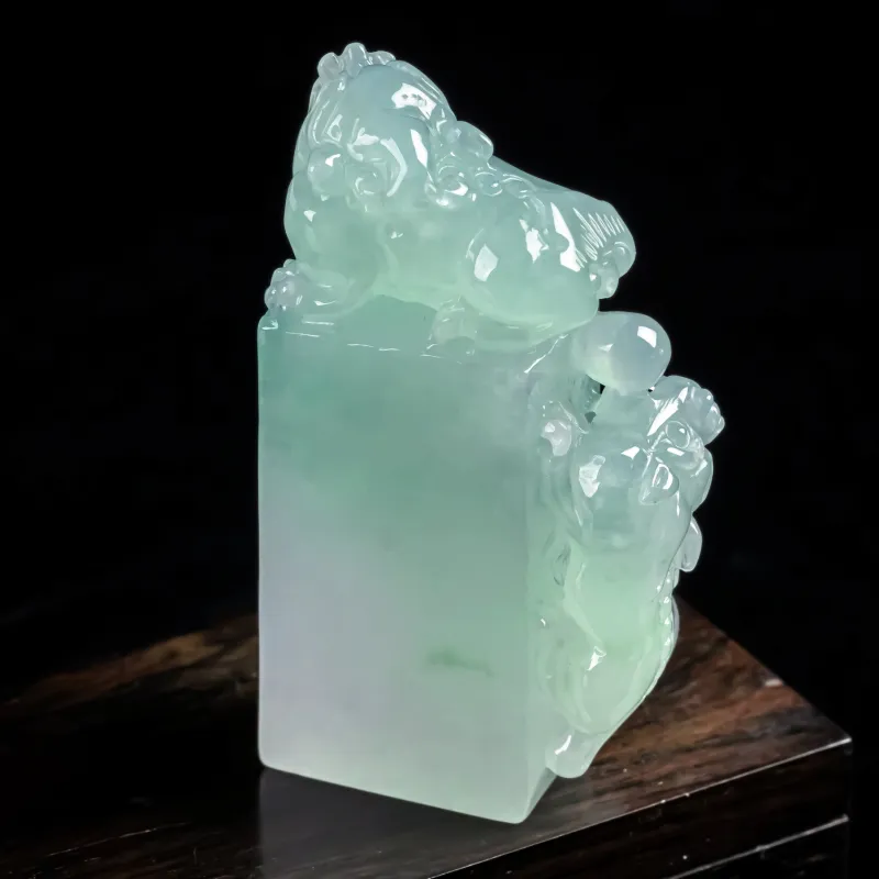 PUPAN Ice Glutinous Jadeite Seals Unisex-2