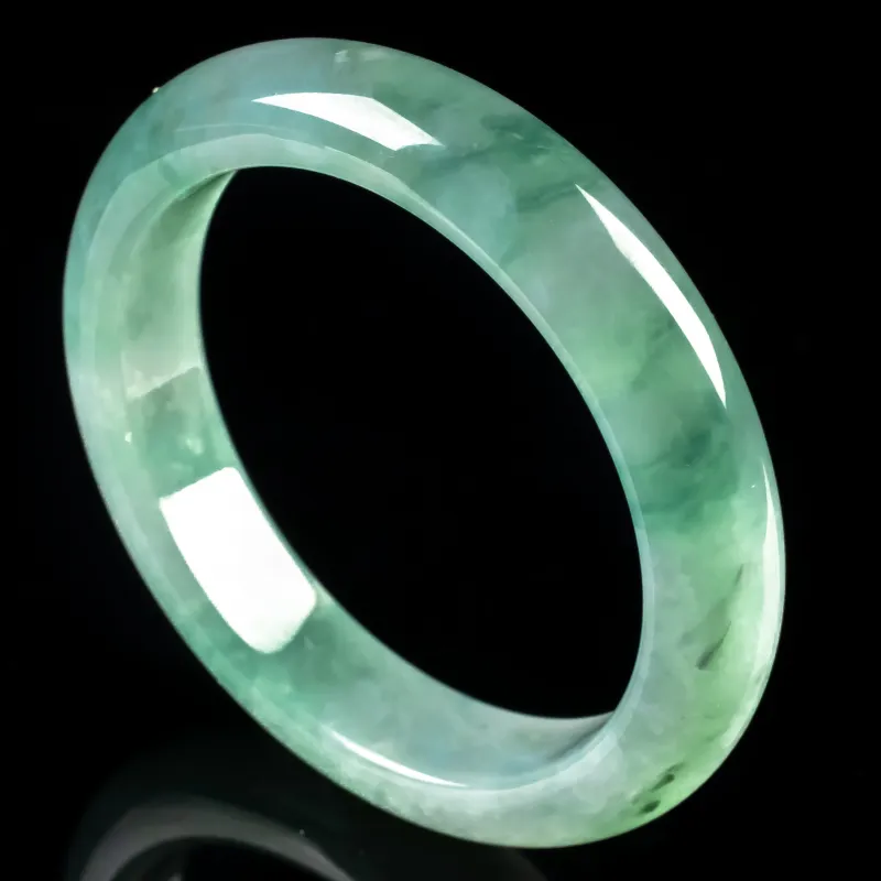 PUPAN Ice Glutinous Jadeite Bangles Women's-4