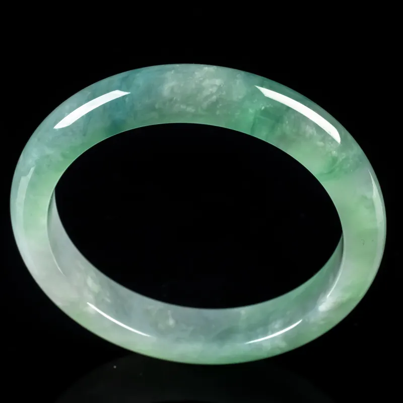 PUPAN Ice Glutinous Jadeite Bangles Women's-3