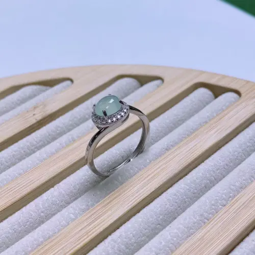 PUPAN Ice Glutinous Jadeite Rings Women's