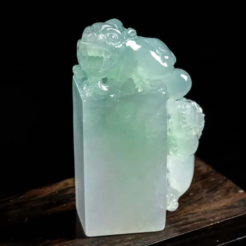 PUPAN Ice Glutinous Jadeite Seals Unisex-3