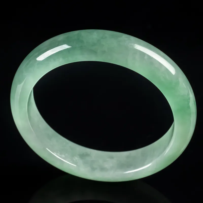 PUPAN Ice Glutinous Jadeite Bangles Women's-3