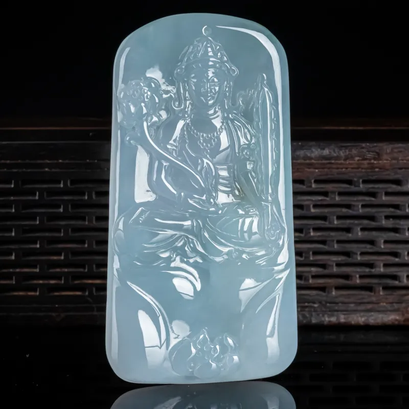 PUPAN Ice Glutinous Jadeite Pendants Unisex-3