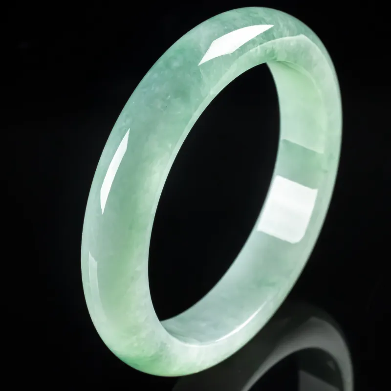 PUPAN Ice Glutinous Jadeite Bangles Women's-3