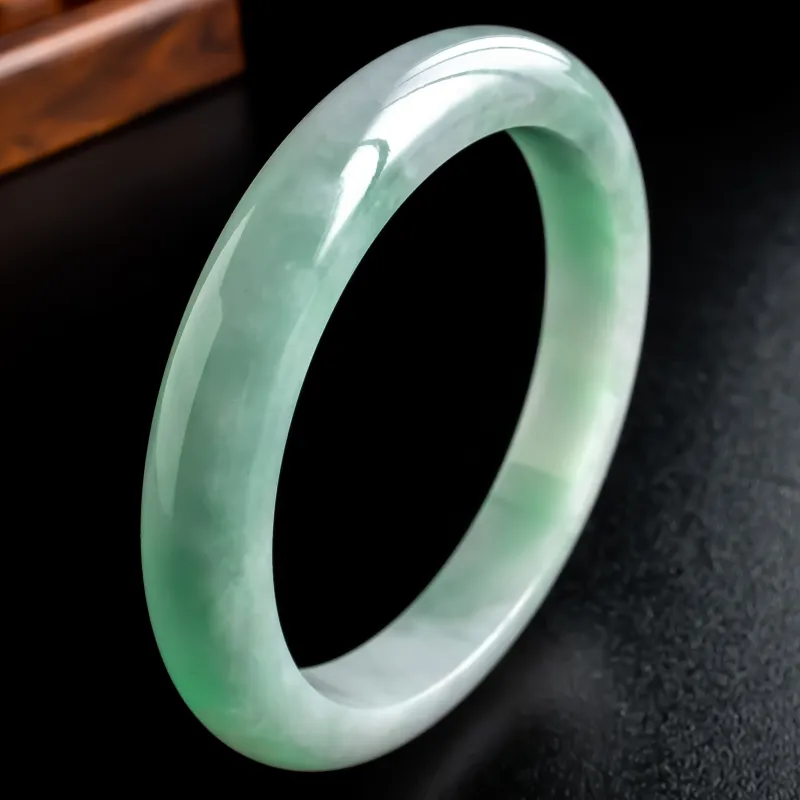 PUPAN Glutinous Jade Jadeite Bangles Women's-4