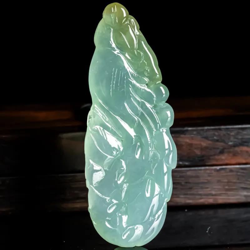 PUPAN Ice Glutinous Jadeite Pendants Unisex-4