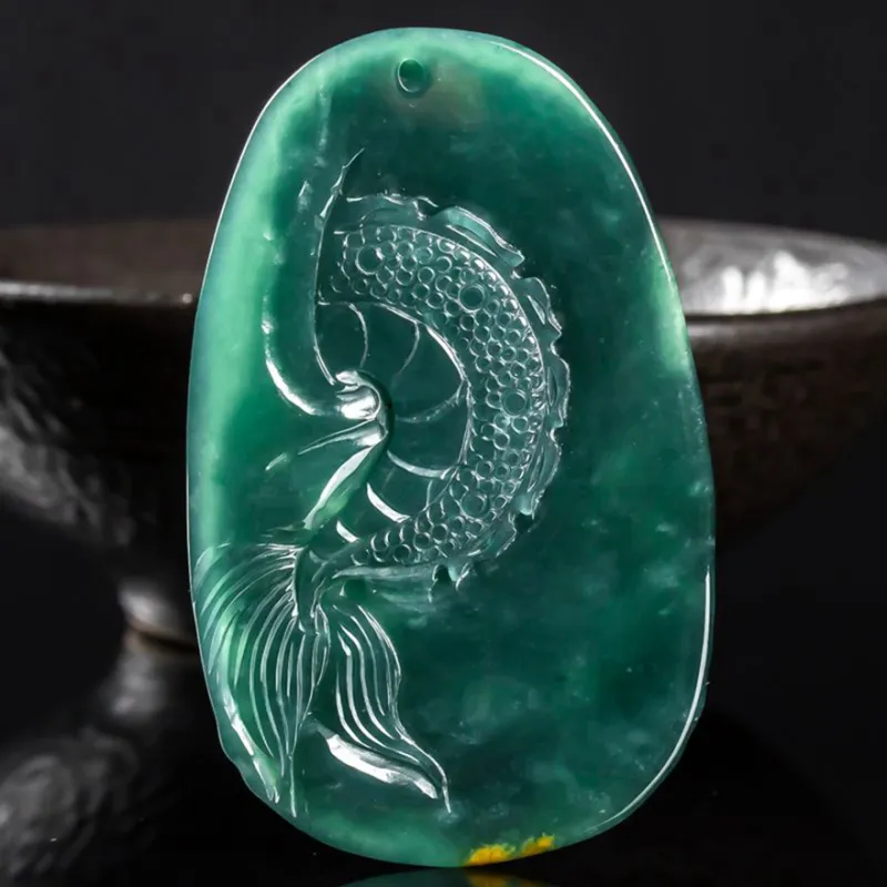 PUPAN Ice Glutinous Jadeite Pendants Unisex-5