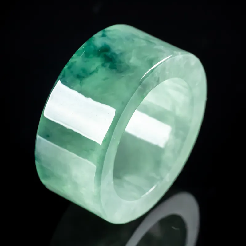 PUPAN Glutinous Jade Jadeite Rings Men's-3